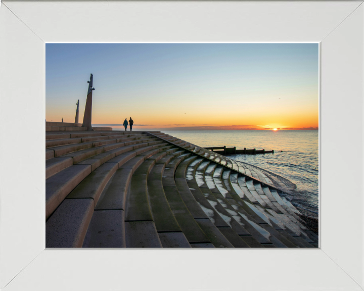 Cleveleys promenade Lancashire at sunset Photo Print - Canvas - Framed Photo Print - Hampshire Prints