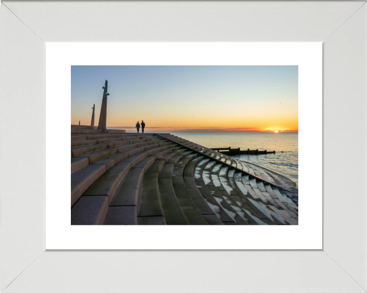 Cleveleys promenade Lancashire at sunset Photo Print - Canvas - Framed Photo Print - Hampshire Prints