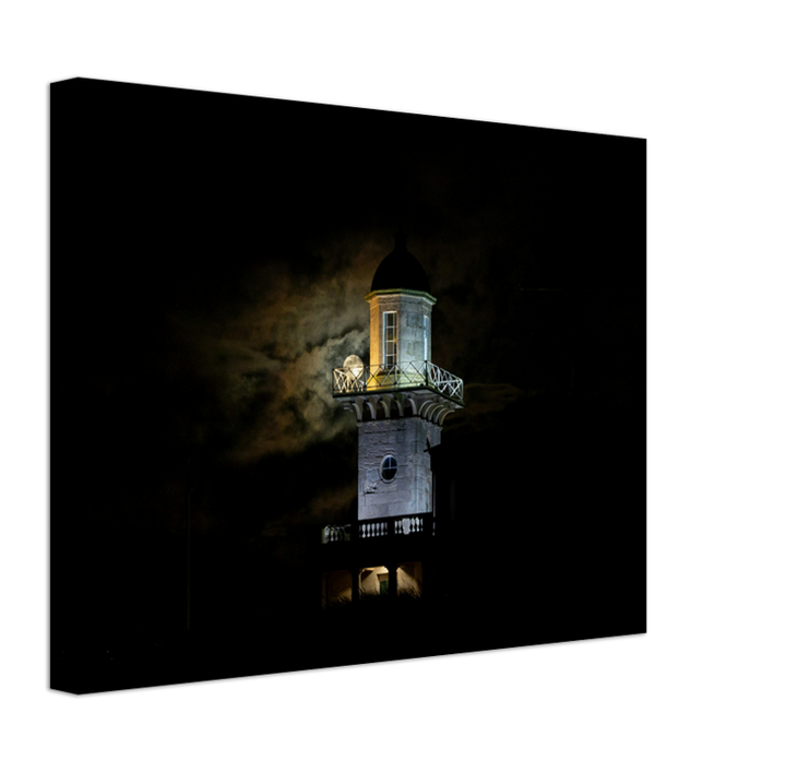 moon setting at Fleetwood Lancashire Photo Print - Canvas - Framed Photo Print - Hampshire Prints