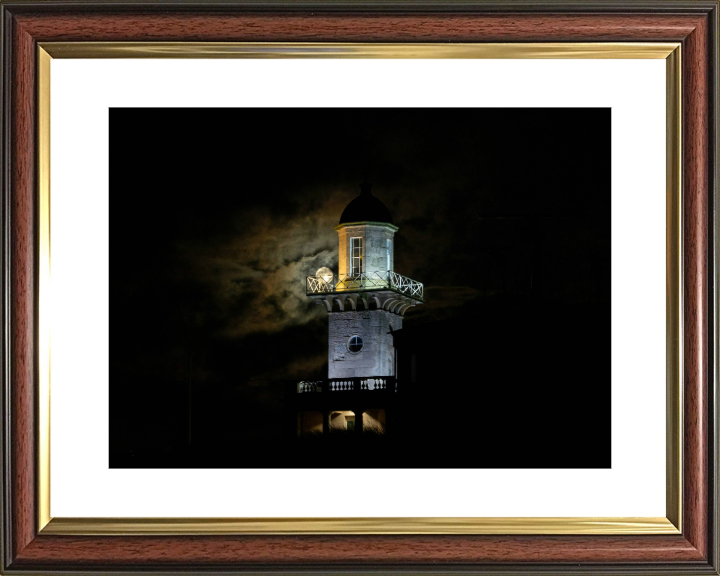 moon setting at Fleetwood Lancashire Photo Print - Canvas - Framed Photo Print - Hampshire Prints