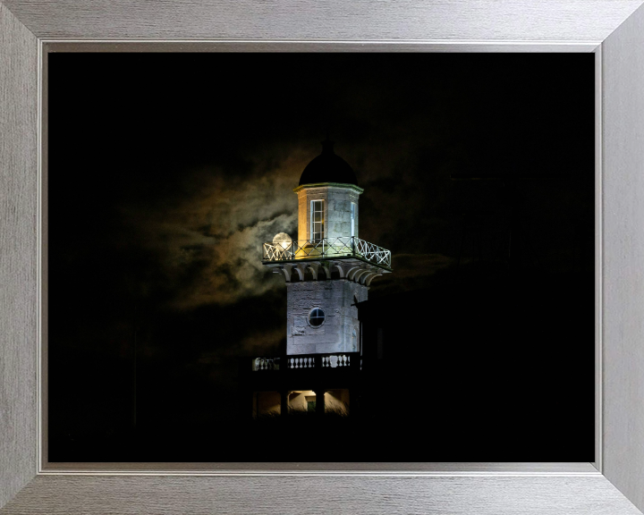 moon setting at Fleetwood Lancashire Photo Print - Canvas - Framed Photo Print - Hampshire Prints