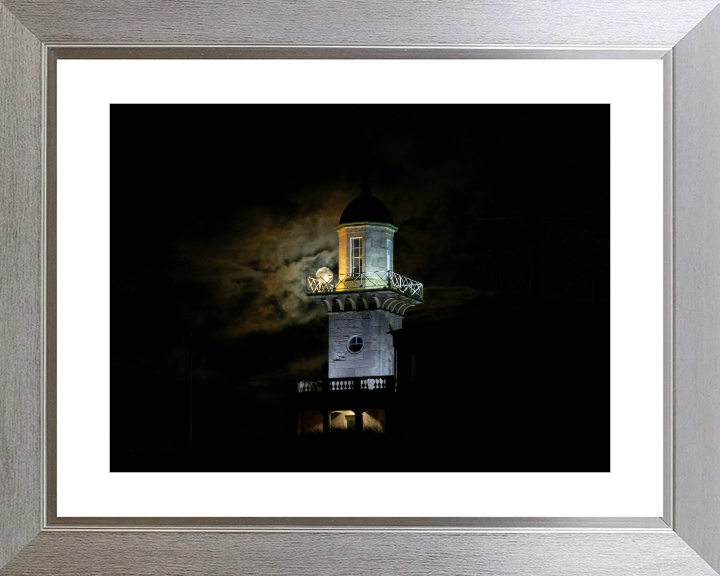moon setting at Fleetwood Lancashire Photo Print - Canvas - Framed Photo Print - Hampshire Prints