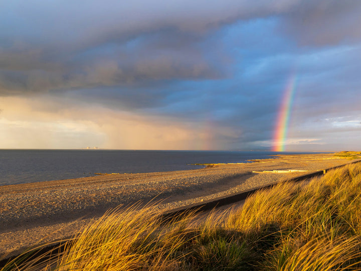 Rainbow over Fleetwood beach Lancashire Photo Print - Canvas - Framed Photo Print - Hampshire Prints