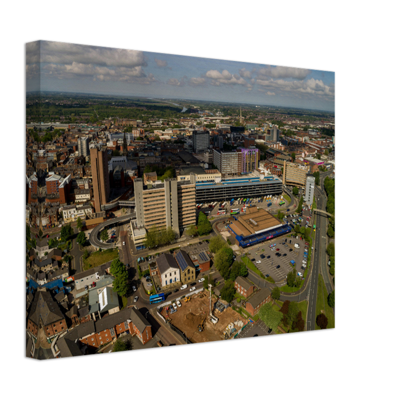 preston city centre Lancashire from above Photo Print - Canvas - Framed Photo Print - Hampshire Prints