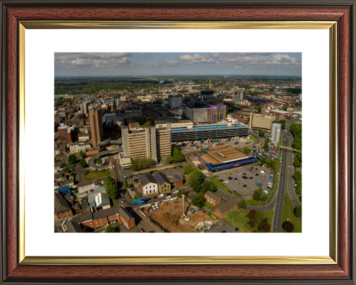 preston city centre Lancashire from above Photo Print - Canvas - Framed Photo Print - Hampshire Prints