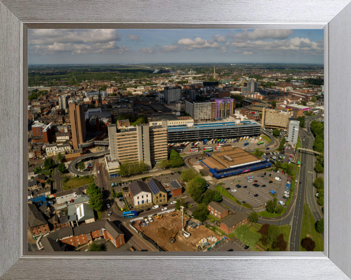 preston city centre Lancashire from above Photo Print - Canvas - Framed Photo Print - Hampshire Prints