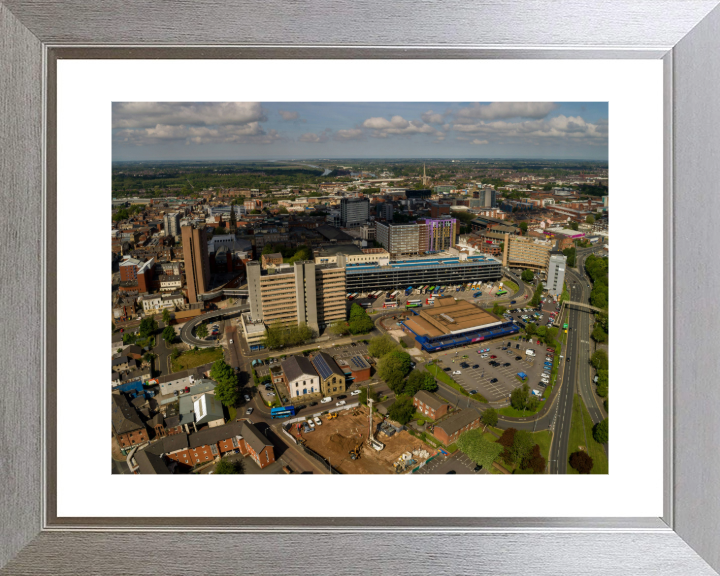 preston city centre Lancashire from above Photo Print - Canvas - Framed Photo Print - Hampshire Prints