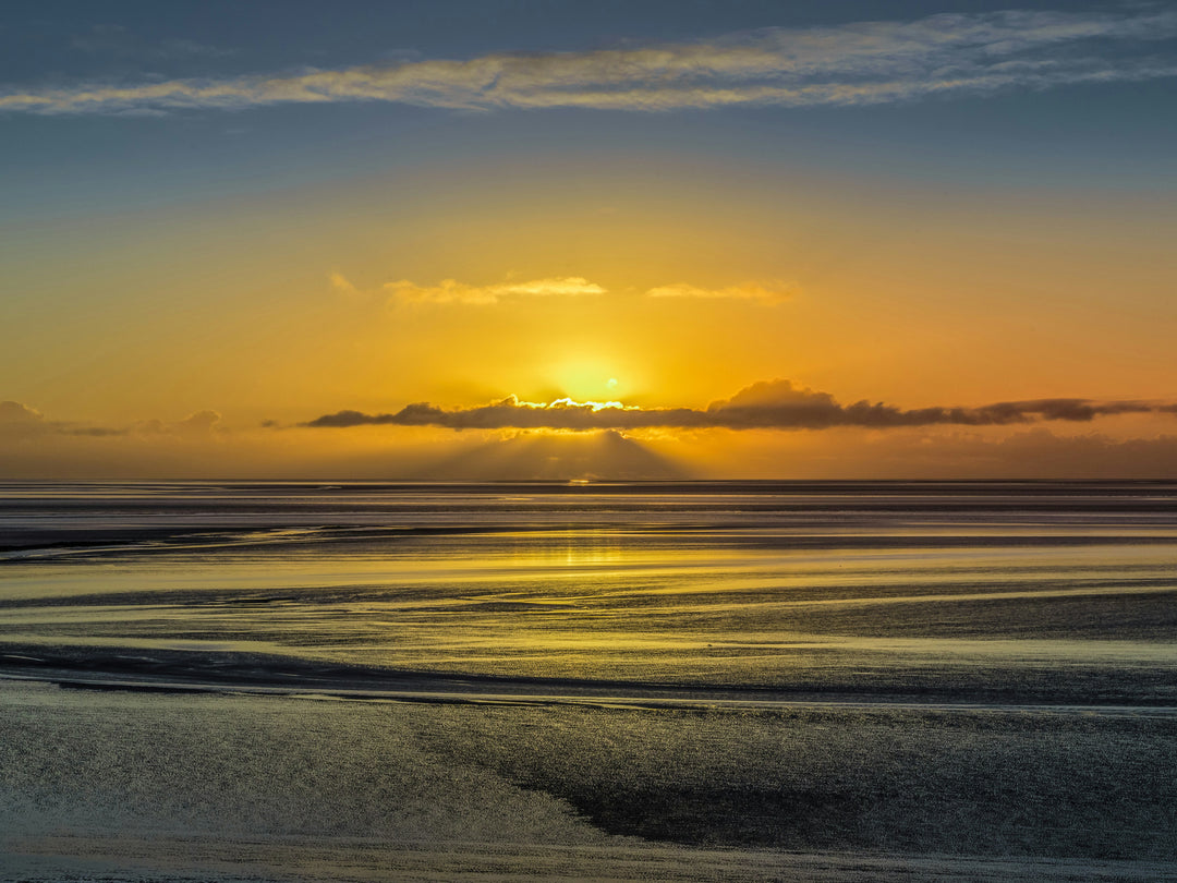 Silverdale beach Lancashire at sunset Photo Print - Canvas - Framed Photo Print - Hampshire Prints