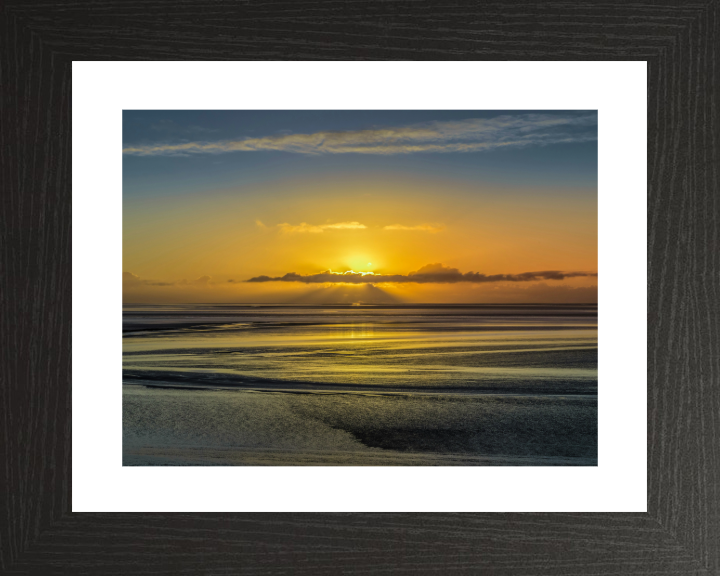 Silverdale beach Lancashire at sunset Photo Print - Canvas - Framed Photo Print - Hampshire Prints