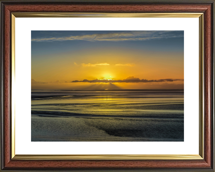 Silverdale beach Lancashire at sunset Photo Print - Canvas - Framed Photo Print - Hampshire Prints