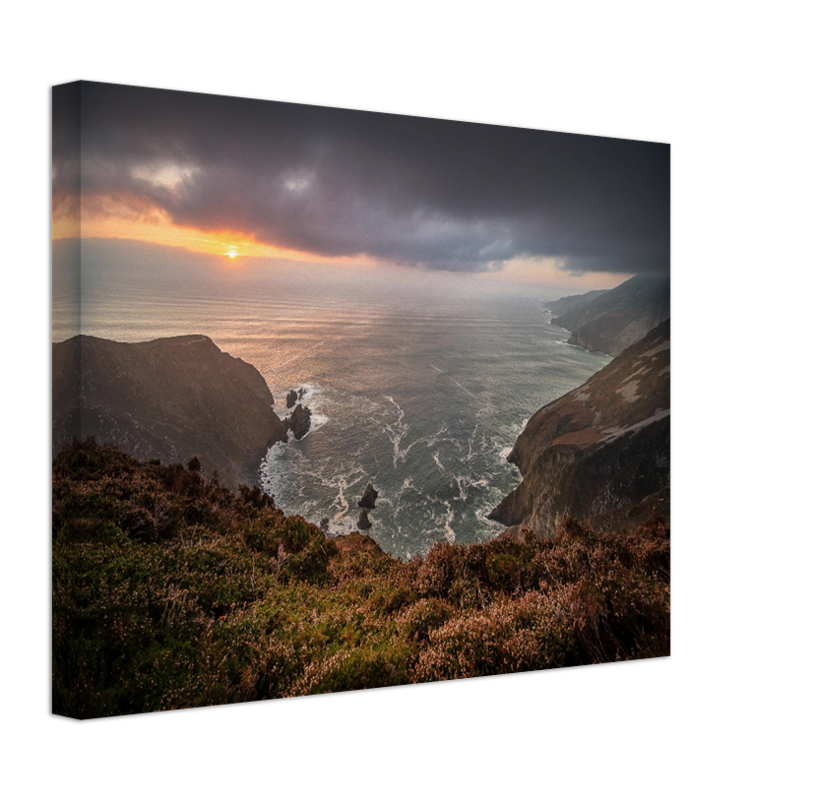 sunset at Slieve League donegal Ireland Photo Print - Canvas - Framed Photo Print - Hampshire Prints
