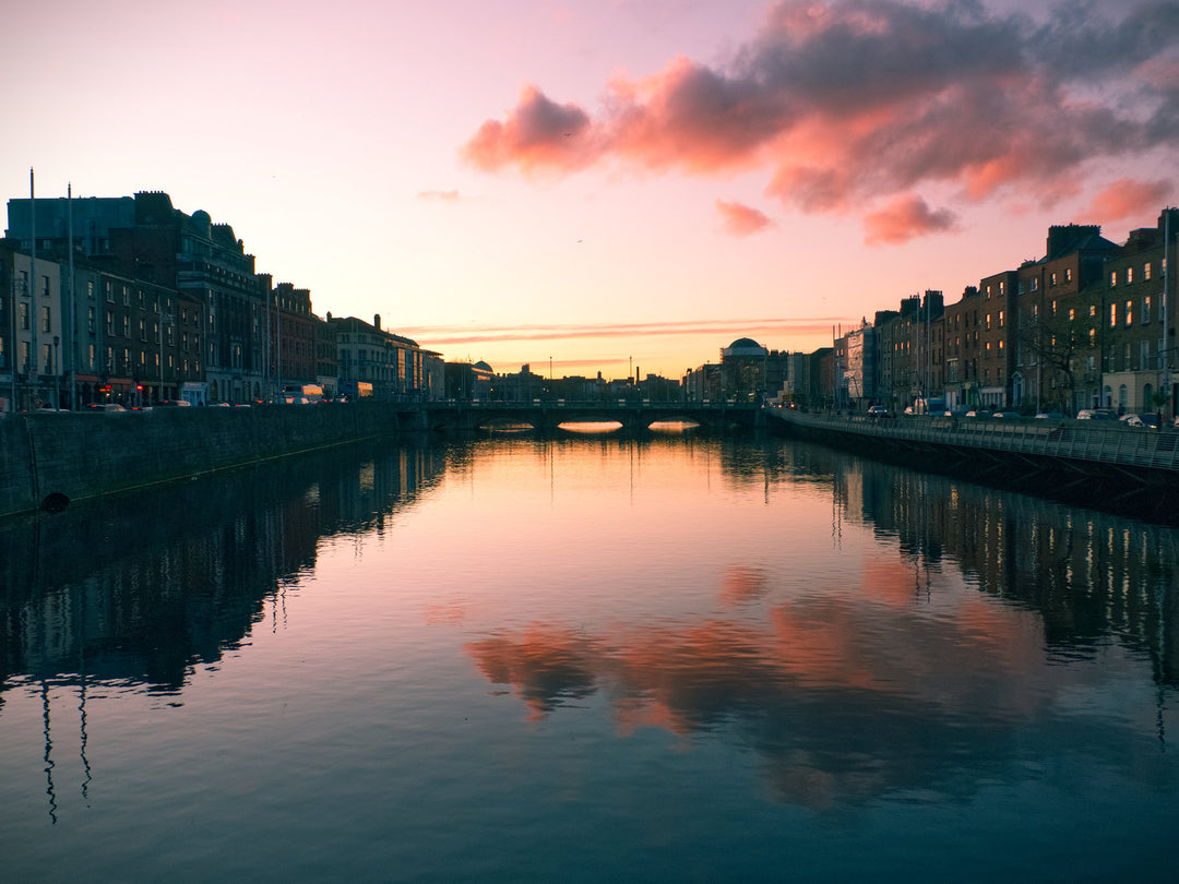 Dublin Ireland at sunset Photo Print - Canvas - Framed Photo Print - Hampshire Prints