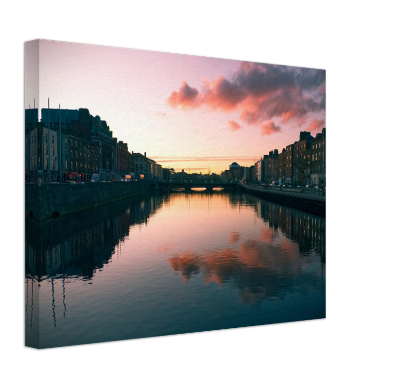 Dublin Ireland at sunset Photo Print - Canvas - Framed Photo Print - Hampshire Prints