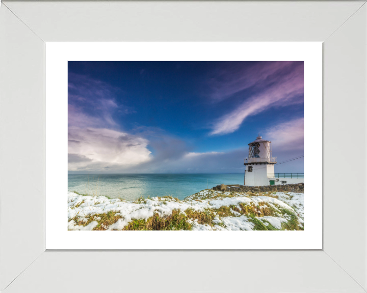 Blackhead Lighthouse County Antrim Northern Ireland in winter Photo Print - Canvas - Framed Photo Print - Hampshire Prints