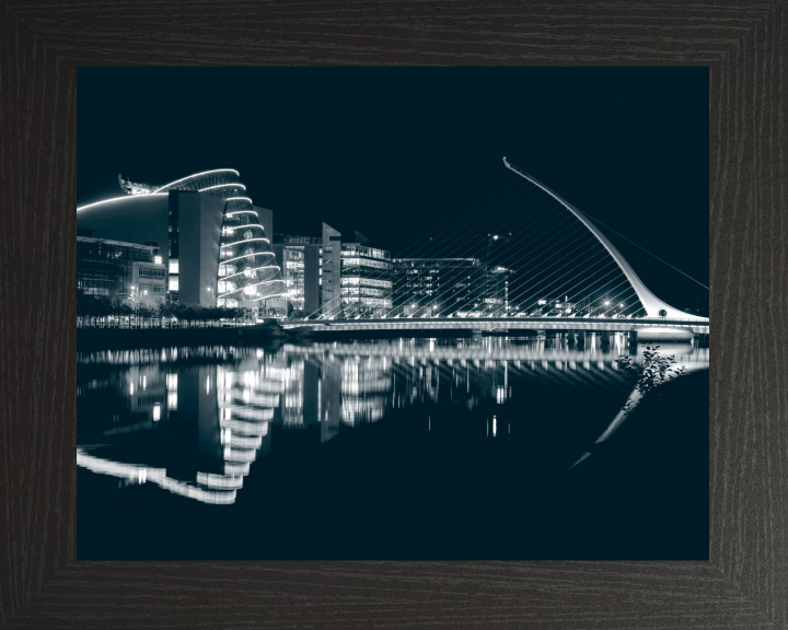 Dublin ireland reflections at night Photo Print - Canvas - Framed Photo Print - Hampshire Prints