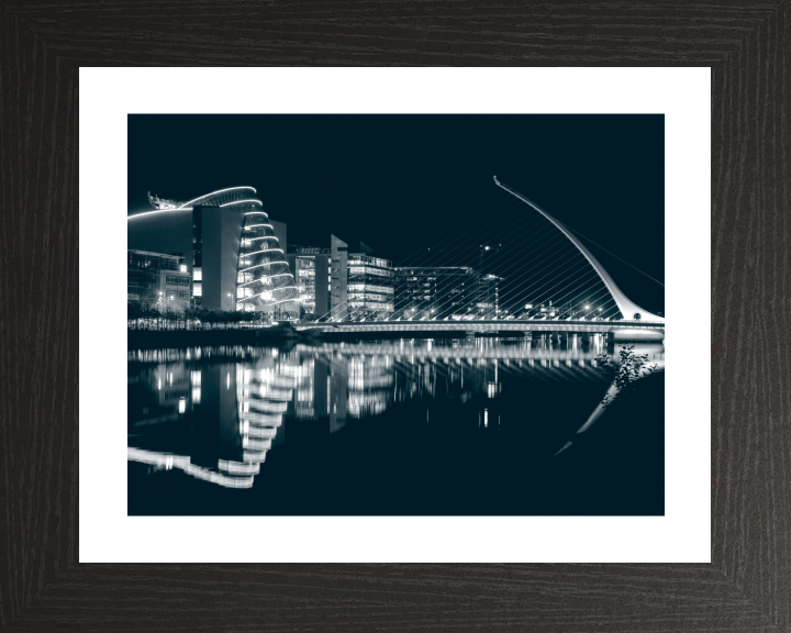 Dublin ireland reflections at night Photo Print - Canvas - Framed Photo Print - Hampshire Prints