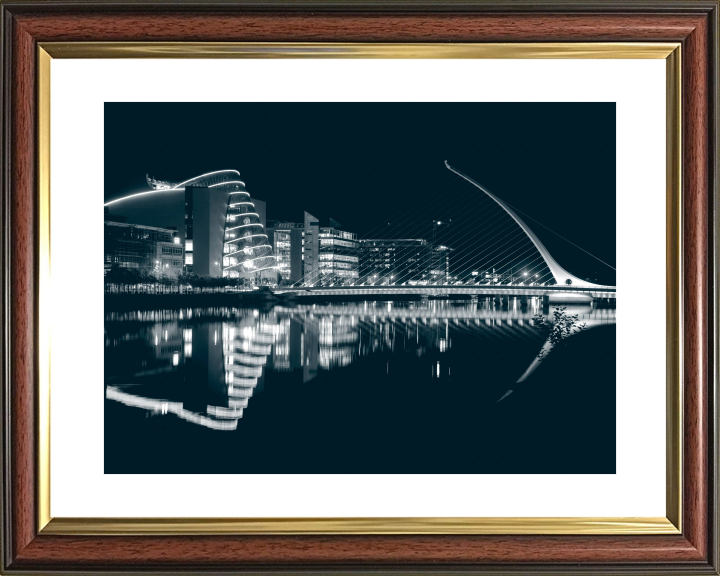 Dublin ireland reflections at night Photo Print - Canvas - Framed Photo Print - Hampshire Prints