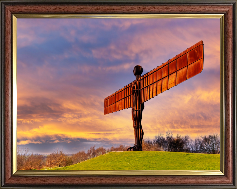 Angel of the North Gateshead at sunset Photo Print - Canvas - Framed Photo Print - Hampshire Prints