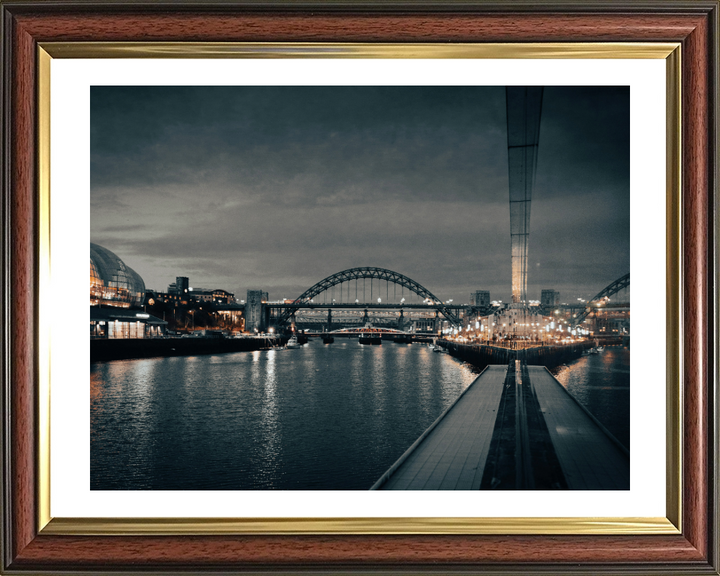 Millennium Way Newcastle at night Photo Print - Canvas - Framed Photo Print - Hampshire Prints