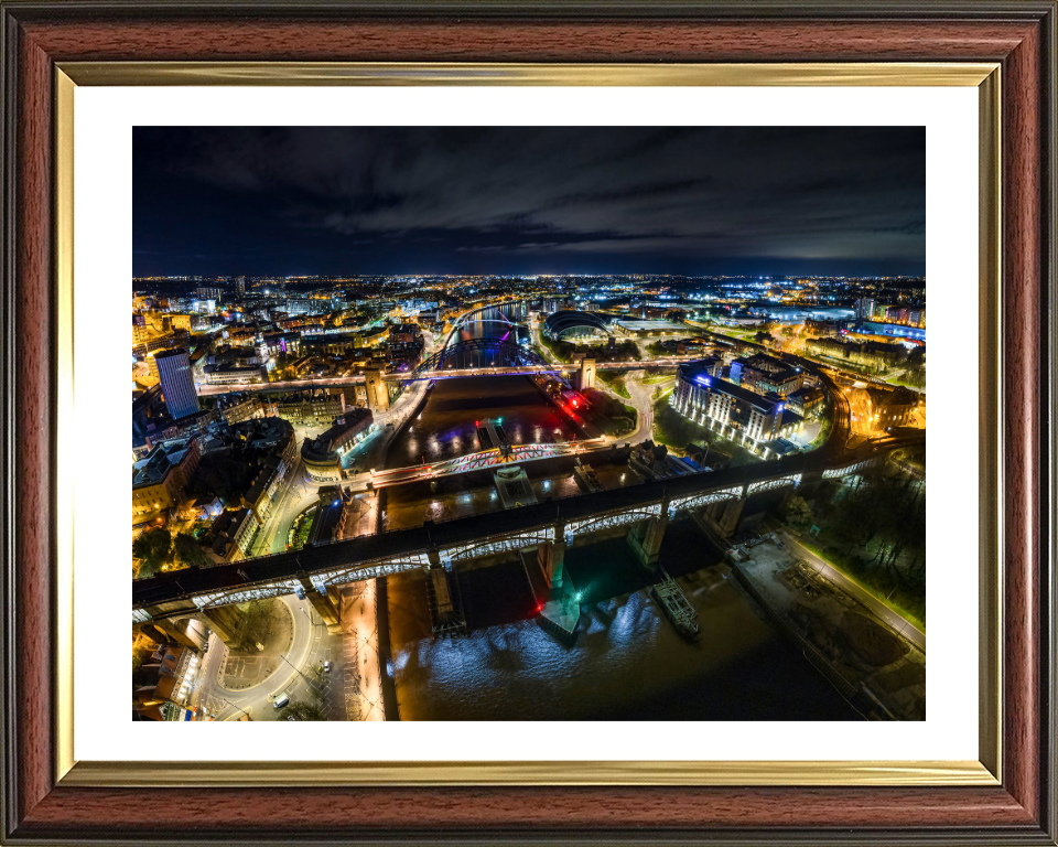 Newcastle tyne bridge from above Photo Print - Canvas - Framed Photo Print - Hampshire Prints