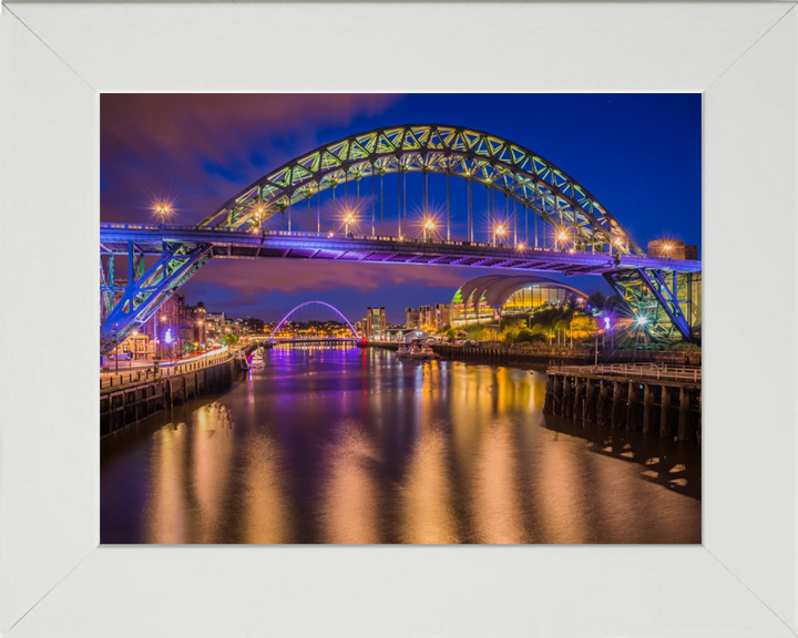 Tyne Bridge Newcastle after sunset Photo Print - Canvas - Framed Photo Print - Hampshire Prints