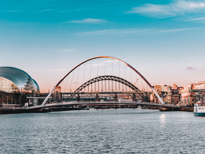 Tyne bridge Newcastle at sunset Photo Print - Canvas - Framed Photo Print - Hampshire Prints