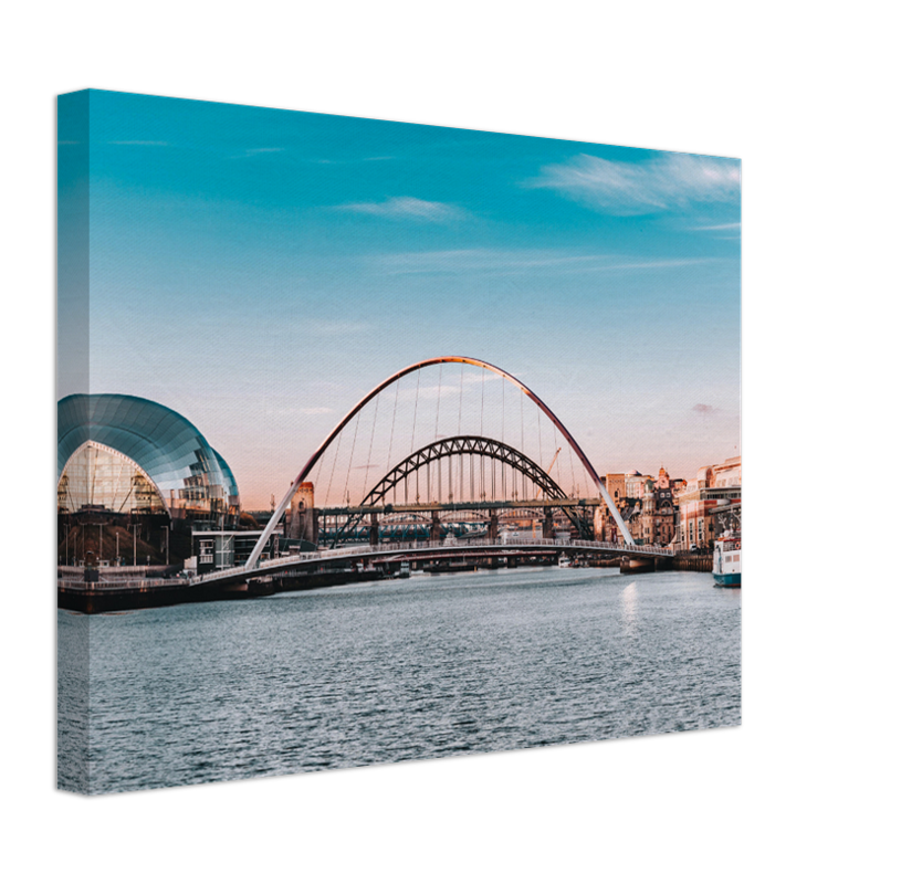 Tyne bridge Newcastle at sunset Photo Print - Canvas - Framed Photo Print - Hampshire Prints