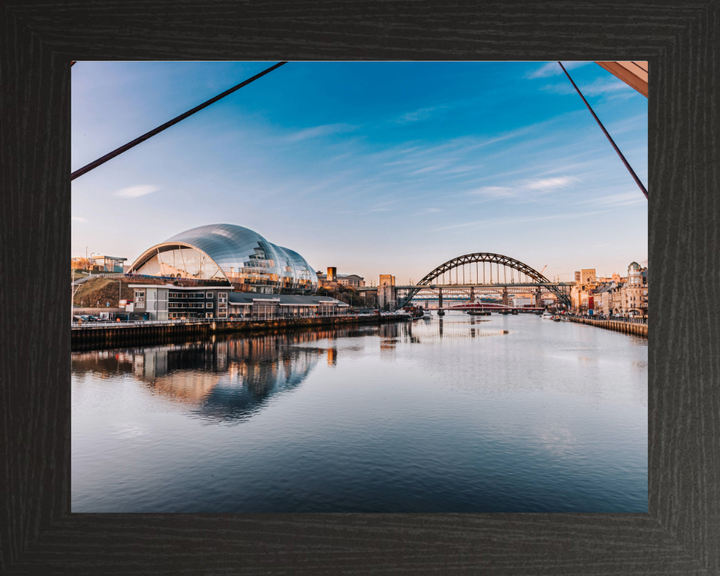 tyne bridge reflections Newcastle Photo Print - Canvas - Framed Photo Print - Hampshire Prints