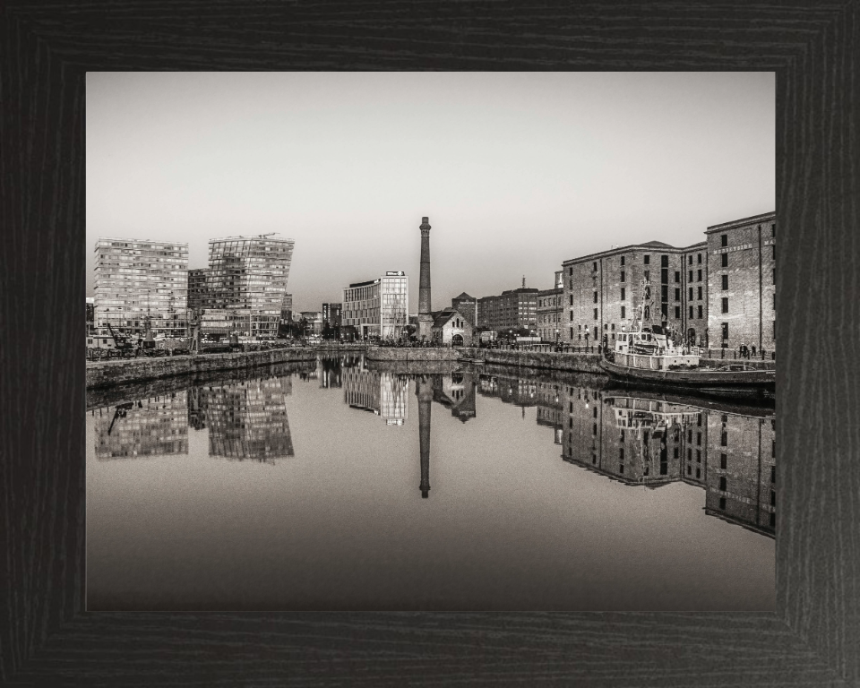 Liverpool docks in black and white Photo Print - Canvas - Framed Photo Print - Hampshire Prints