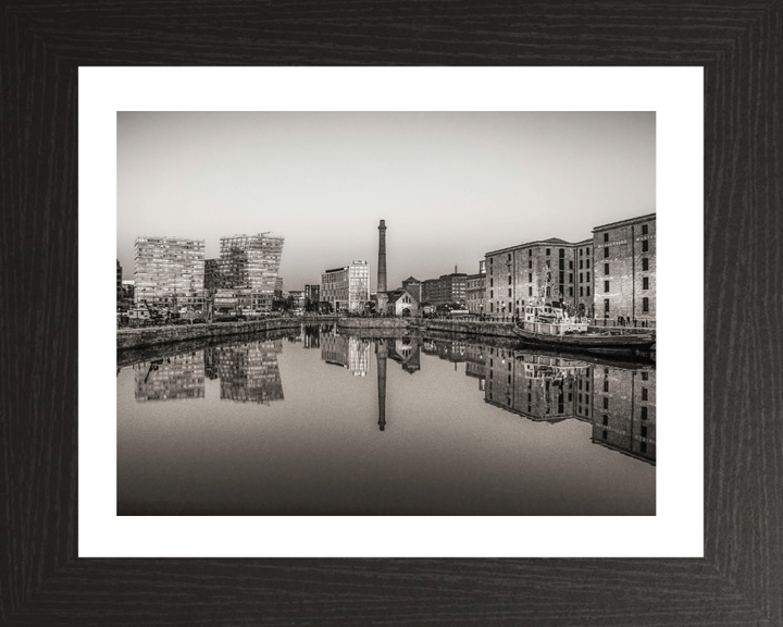 Liverpool docks in black and white Photo Print - Canvas - Framed Photo Print - Hampshire Prints