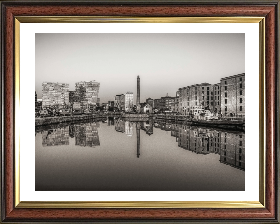 Liverpool docks in black and white Photo Print - Canvas - Framed Photo Print - Hampshire Prints