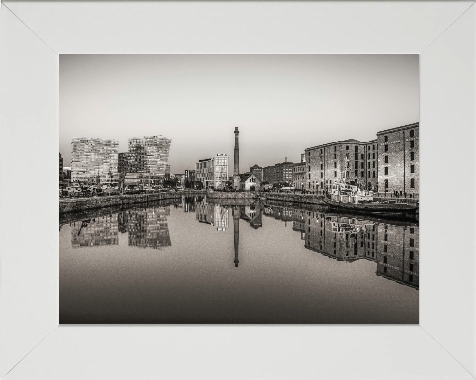 Liverpool docks in black and white Photo Print - Canvas - Framed Photo Print - Hampshire Prints