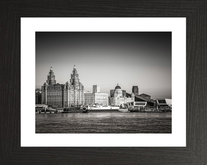 Liverpool liver building in black and white Photo Print - Canvas - Framed Photo Print - Hampshire Prints