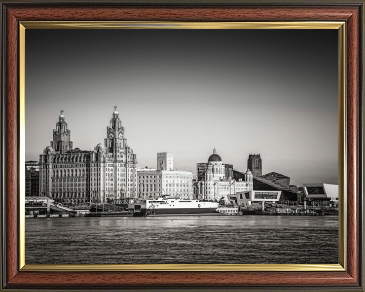 Liverpool liver building in black and white Photo Print - Canvas - Framed Photo Print - Hampshire Prints