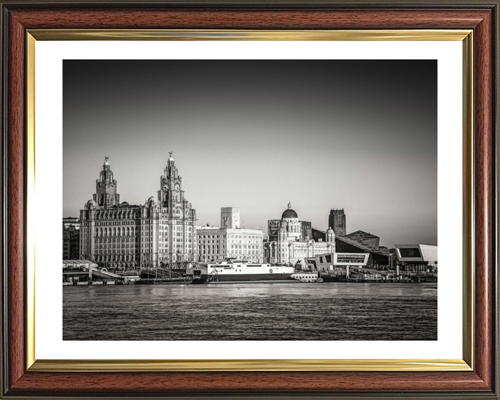 Liverpool liver building in black and white Photo Print - Canvas - Framed Photo Print - Hampshire Prints