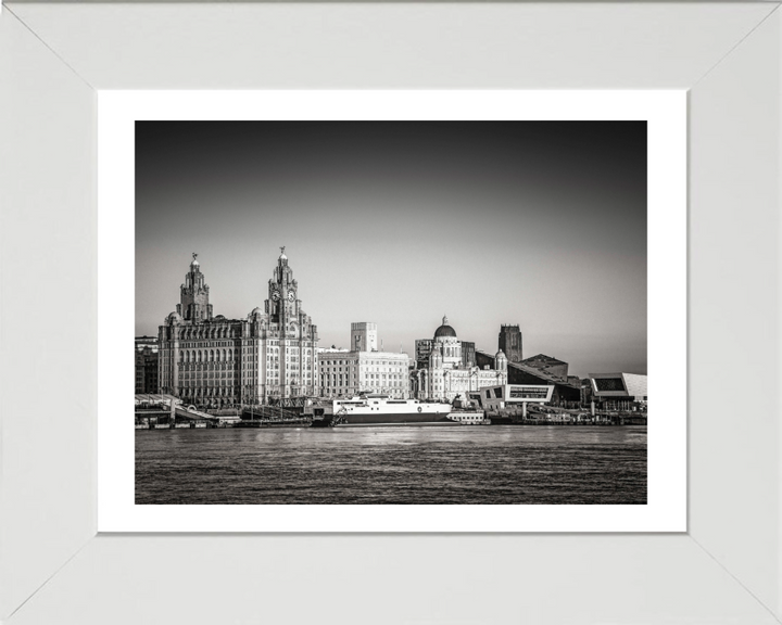 Liverpool liver building in black and white Photo Print - Canvas - Framed Photo Print - Hampshire Prints