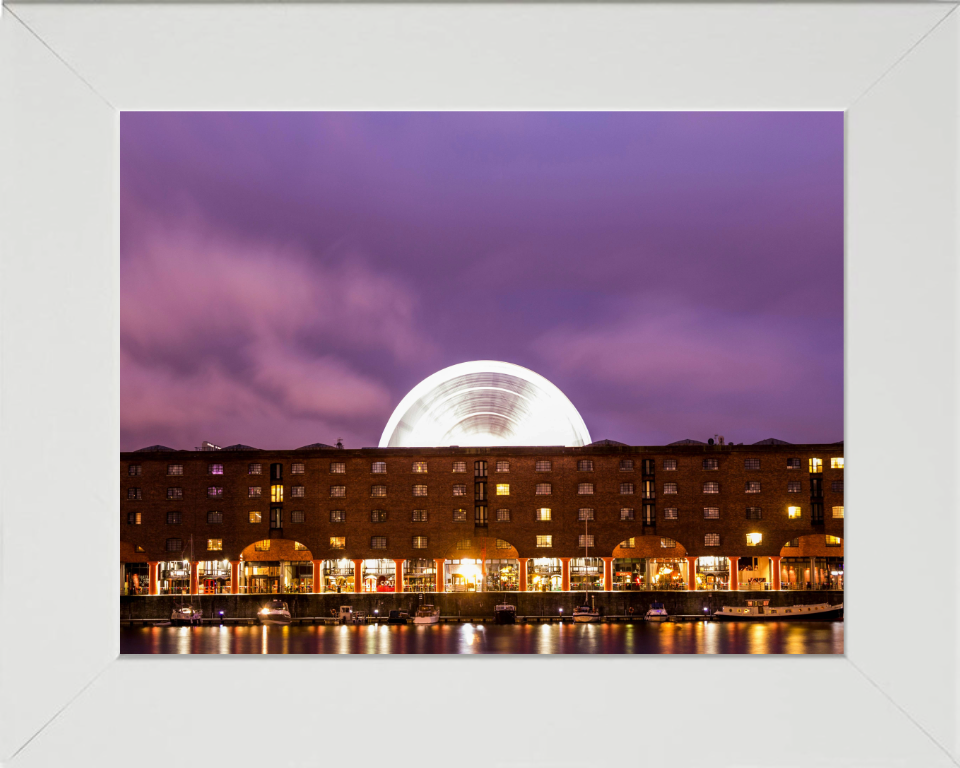 Albert dock Liverpool at dusk Photo Print - Canvas - Framed Photo Print - Hampshire Prints