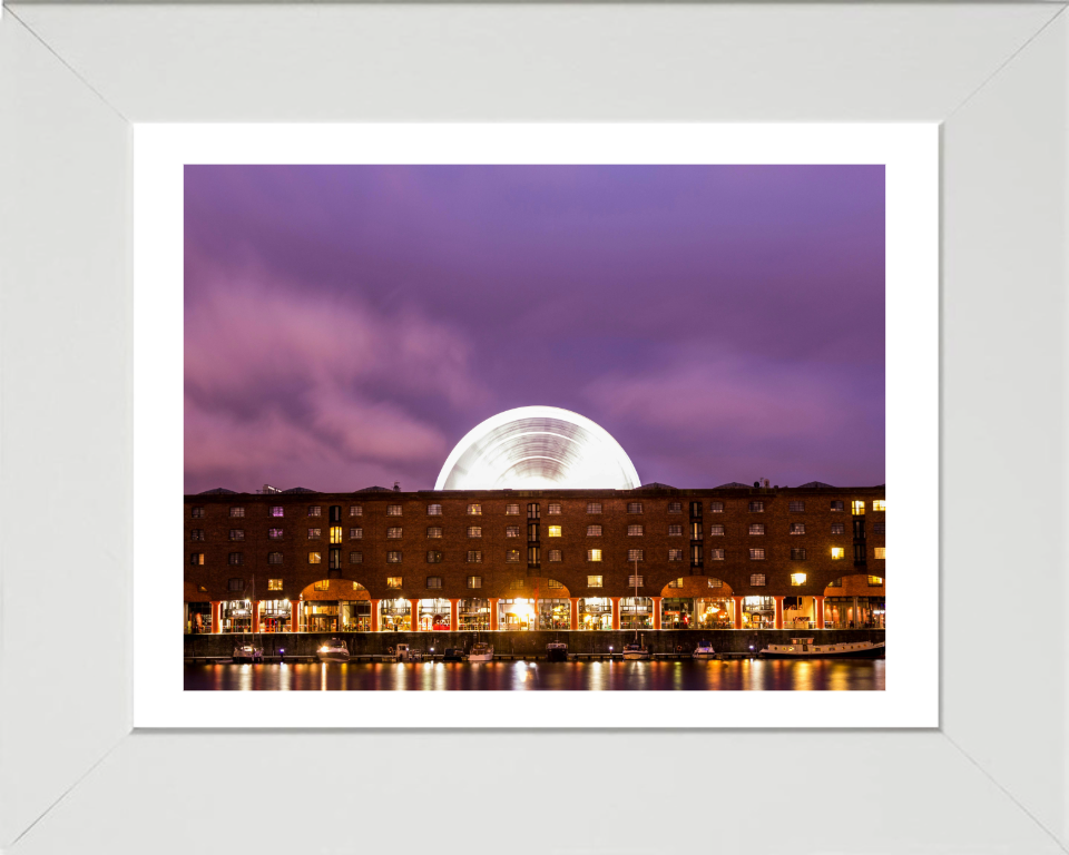 Albert dock Liverpool at dusk Photo Print - Canvas - Framed Photo Print - Hampshire Prints