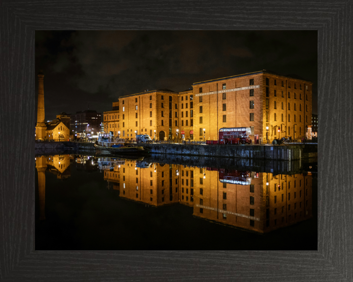 Albert Dock Liverpool at night Photo Print - Canvas - Framed Photo Print - Hampshire Prints