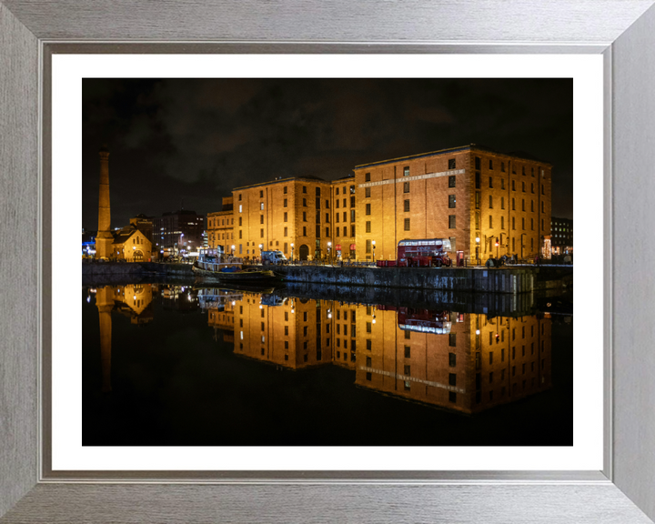 Albert Dock Liverpool at night Photo Print - Canvas - Framed Photo Print - Hampshire Prints