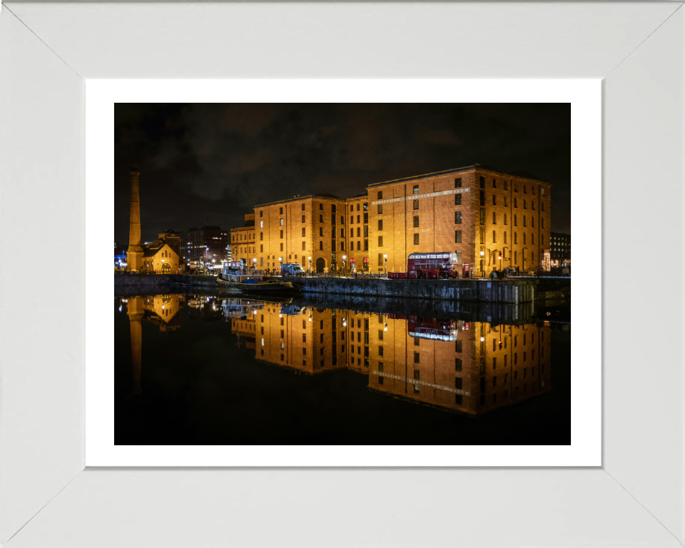 Albert Dock Liverpool at night Photo Print - Canvas - Framed Photo Print - Hampshire Prints