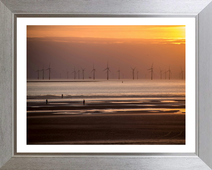 Crosby Beach sefton merseyside at sunset Photo Print - Canvas - Framed Photo Print - Hampshire Prints