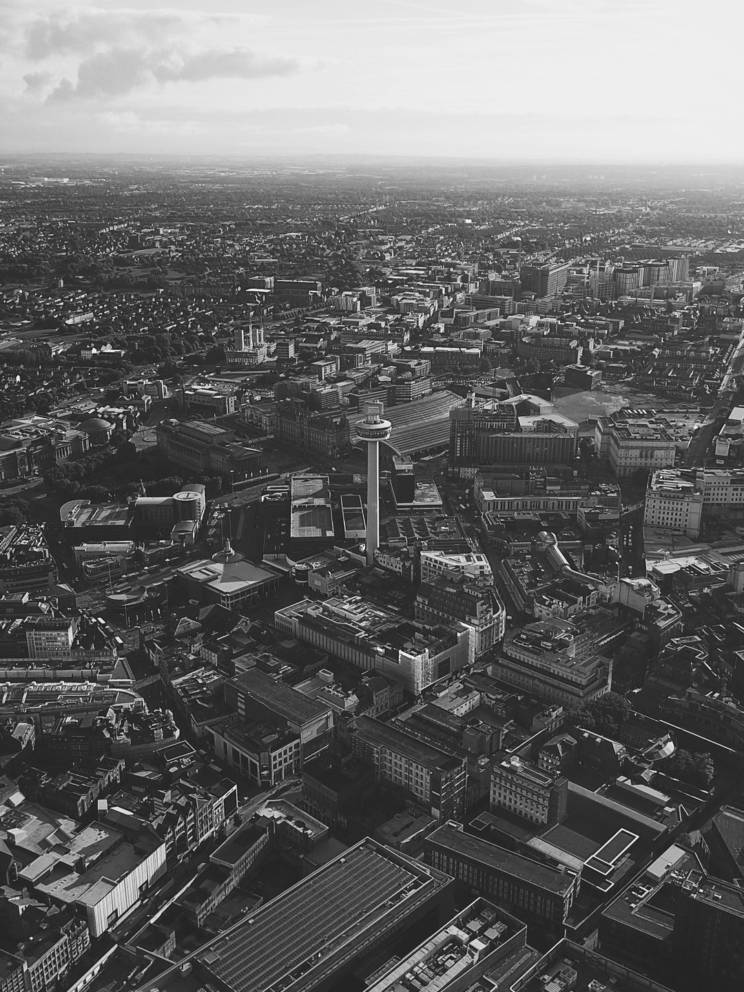 Liverpool from above in black and white Photo Print - Canvas - Framed Photo Print - Hampshire Prints
