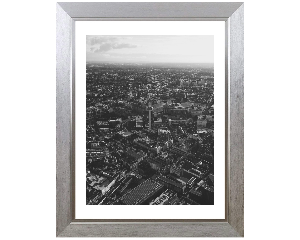 Liverpool from above in black and white Photo Print - Canvas - Framed Photo Print - Hampshire Prints