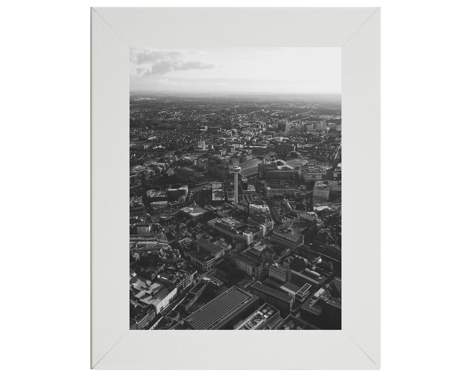 Liverpool from above in black and white Photo Print - Canvas - Framed Photo Print - Hampshire Prints