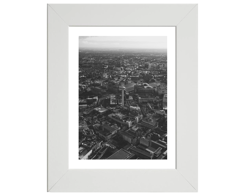 Liverpool from above in black and white Photo Print - Canvas - Framed Photo Print - Hampshire Prints