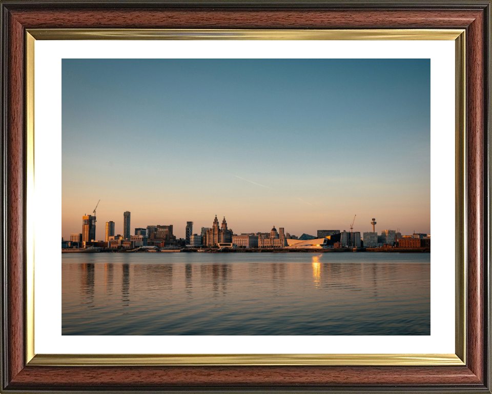Liverpool skyline Merseyside at sunset Photo Print - Canvas - Framed Photo Print - Hampshire Prints