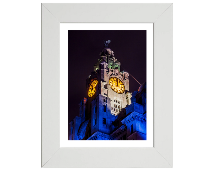 The Liver building Liverpool at night Photo Print - Canvas - Framed Photo Print - Hampshire Prints