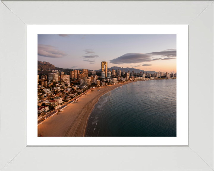 benidorm Spain at sunset Photo Print - Canvas - Framed Photo Print - Hampshire Prints