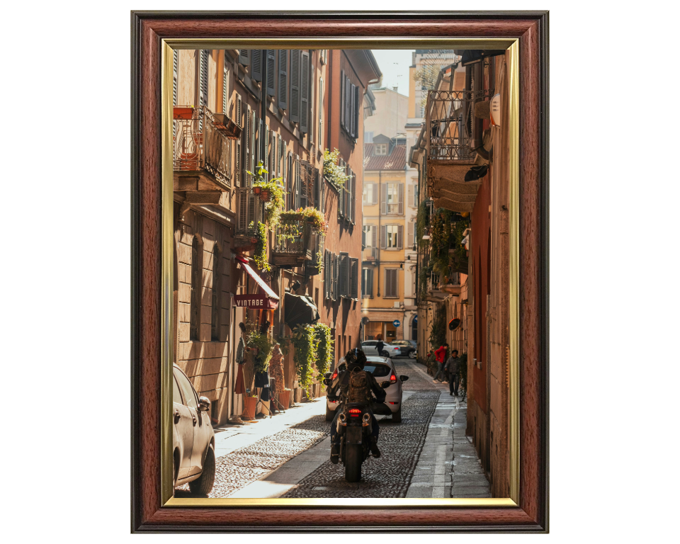 the streets of Milan Italy Photo Print - Canvas - Framed Photo Print